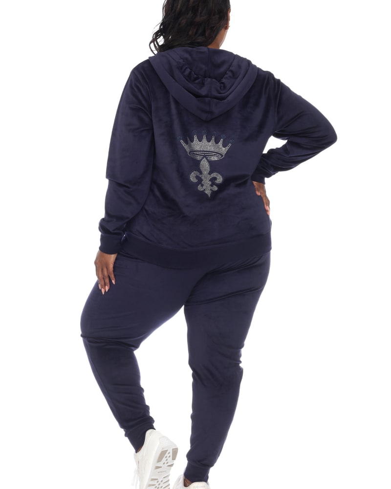 Rhinestone velour tracksuit clearance